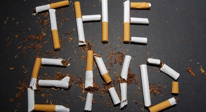 zerbrochene Zigaretten und die Folgen der Raucherentwöhnung